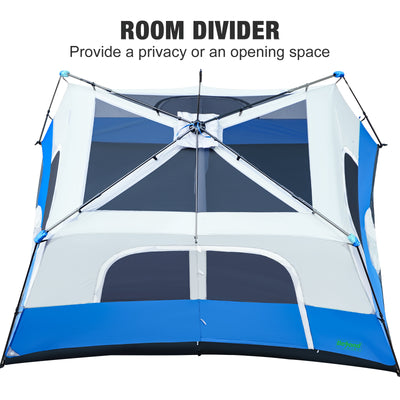 BeyondHOME Instant Cabin Tent, 8/10 Person Camping Tent with Rainfly-Navy Blue