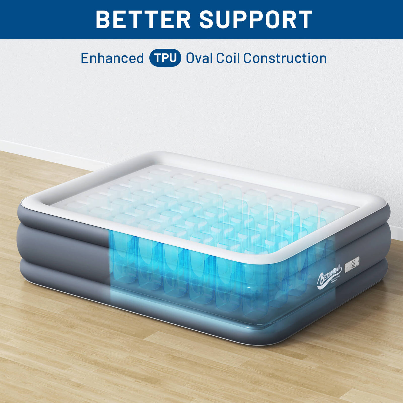 BeyondHOME Odorless Air Mattress with Built-in Pump